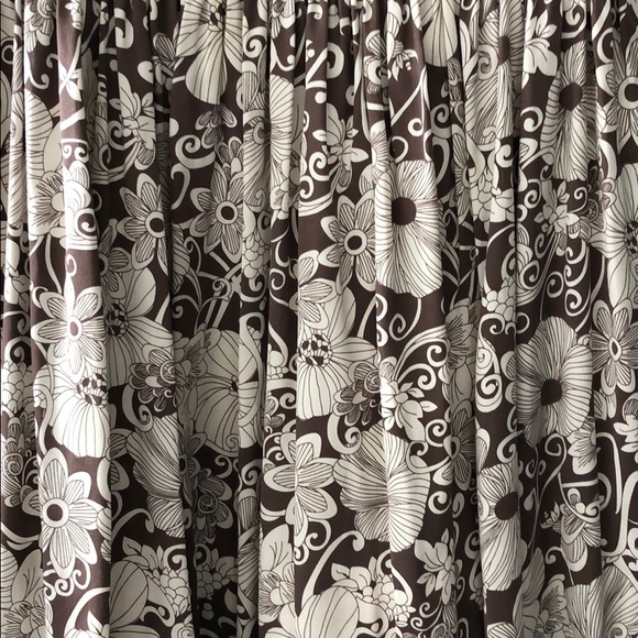 Arden B Brown Silk Floral Print Cocktail Dress - Picture 4 of 7